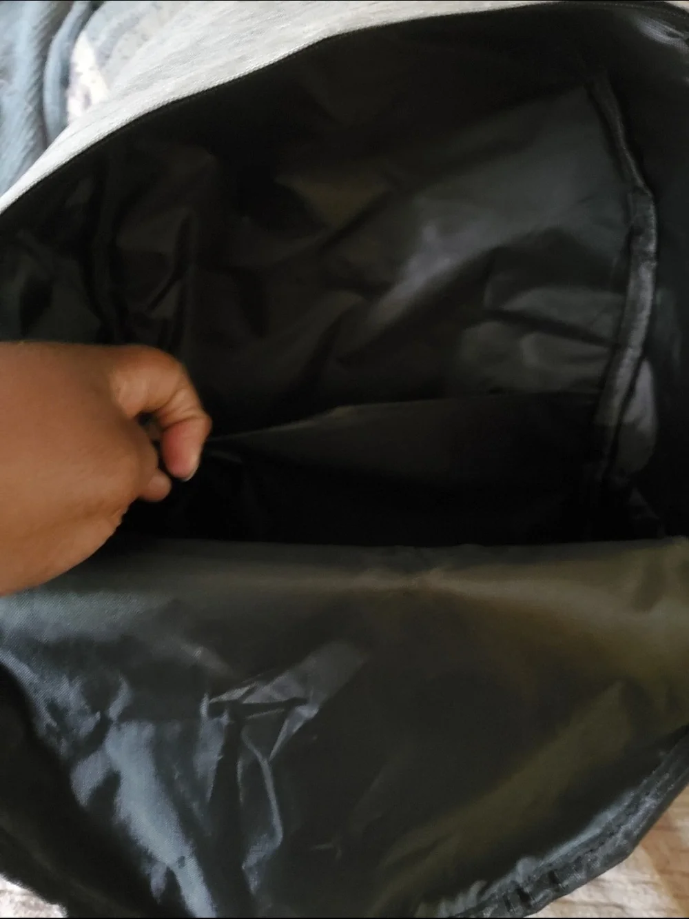 Scentsy Light Gray Backpack with Purple Logo